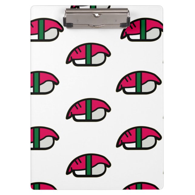 Carpeta De Pinza Personalizado Kawaii Sushi, Arroz de Pescado y Alg (Anverso)