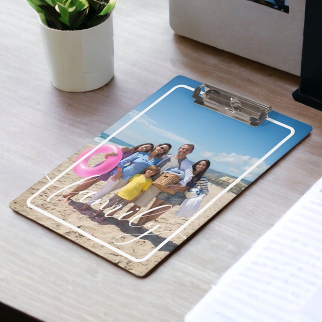 Carpeta De Pinza Personalizado personalizado de fotografía familiar (Family Photo Personalized Custom Clipboards from Ricaso. Add a photo to front and back)