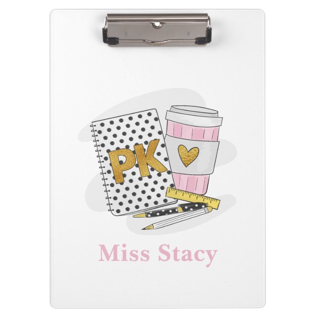 Carpeta De Pinza Personalizado predocente  blanco para portátiles (Anverso)