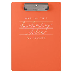Carpeta De Pinza Personalizado Script Teacher o Student Clipboard