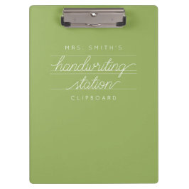 Carpeta De Pinza Personalizado Script Teacher o Student Clipboard