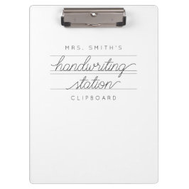 Carpeta De Pinza Personalizado Script Teacher o Student Clipboard
