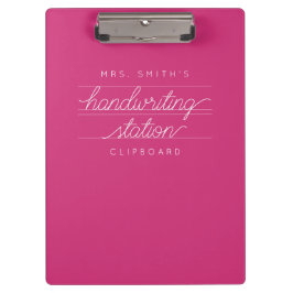 Carpeta De Pinza Personalizado Script Teacher o Student Clipboard