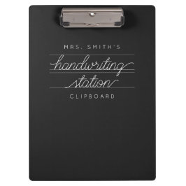 Carpeta De Pinza Personalizado Script Teacher o Student Clipboard
