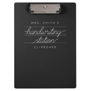 Carpeta De Pinza Personalizado Script Teacher o Student Clipboard