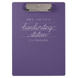 Carpeta De Pinza Personalizado Script Teacher o Student Clipboard
