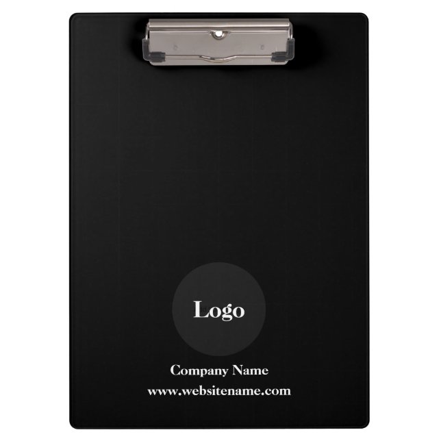 Carpeta De Pinza Personalizado simple personalizado negro (Anverso)