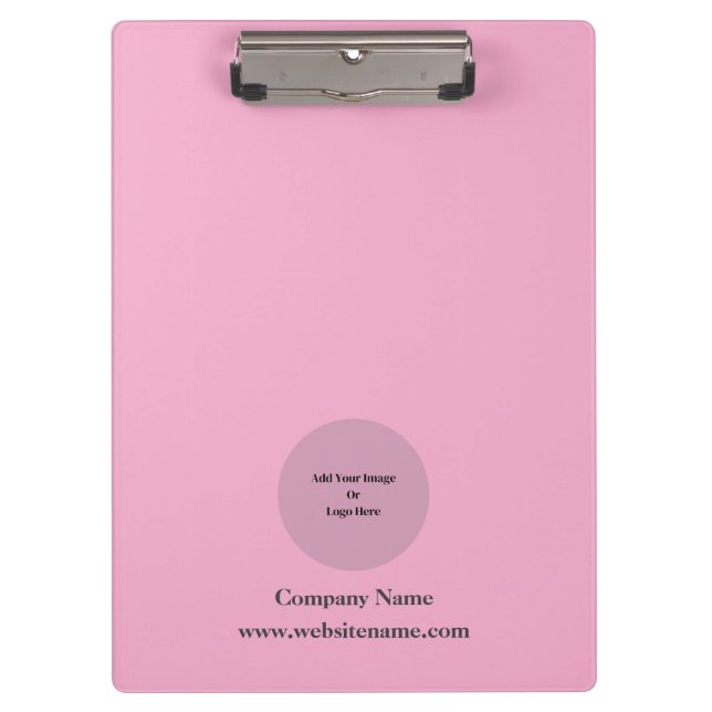 Carpeta De Pinza Personalizado simple personalizado rosa claro (Anverso)