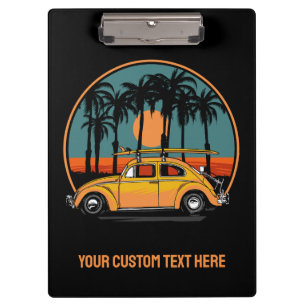 Carpeta De Pinza Personalizado Texto Atardecer tropical