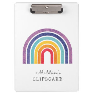 Carpeta De Pinza Personalizado Tus Hijos Nombre Arte Arcoiris Moder