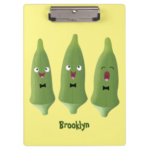 Carpeta De Pinza Personalizado vegetal de okra cantante