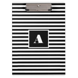 Carpeta De Pinza Personalizados clásicos con rayas negras y blancas