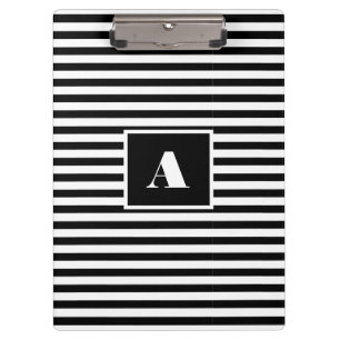 Carpeta De Pinza Personalizados clásicos con rayas negras y blancas