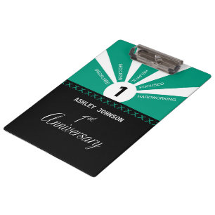 Carpeta De Pinza Personalizar, 1er Aniversario de Empleado