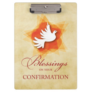 Carpeta De Pinza Personalizar confirmación Felicitaciones Coll de r