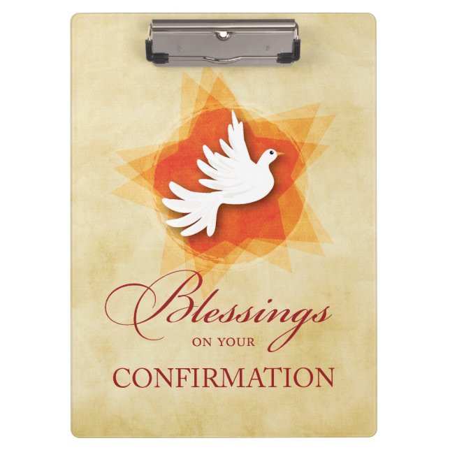 Carpeta De Pinza Personalizar confirmación Felicitaciones Coll de r (Anverso)