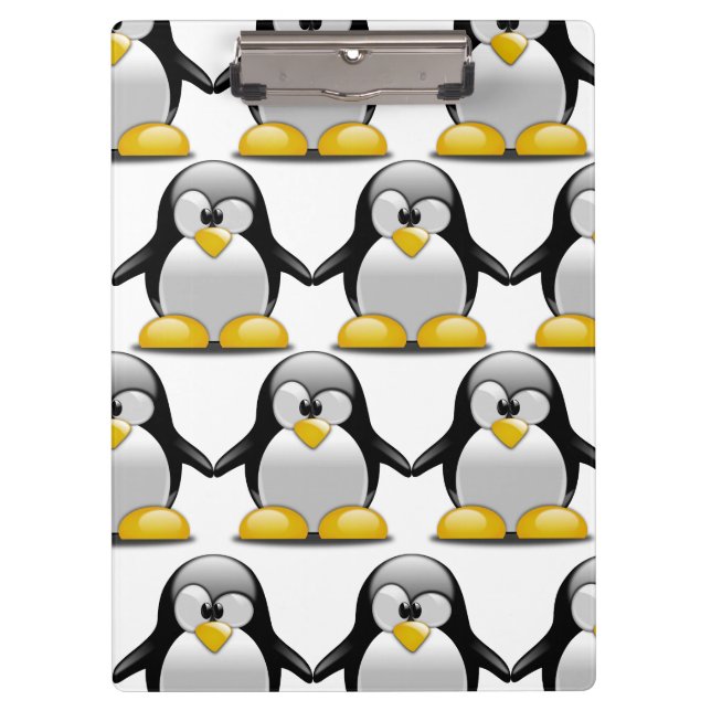 Carpeta De Pinza Personalizar Cute Penguins (Anverso)