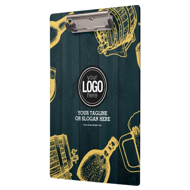 Carpeta De Pinza Personalizar el tema de la Cervecería Verde Oscura (Izquierda)