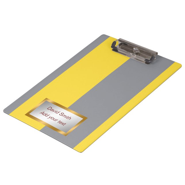 Carpeta De Pinza Personalizar Gris Amarillo Claro Y Suave (Angular)