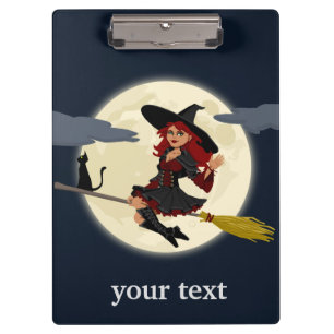 Carpeta De Pinza Personalizar Halloween Witch Design