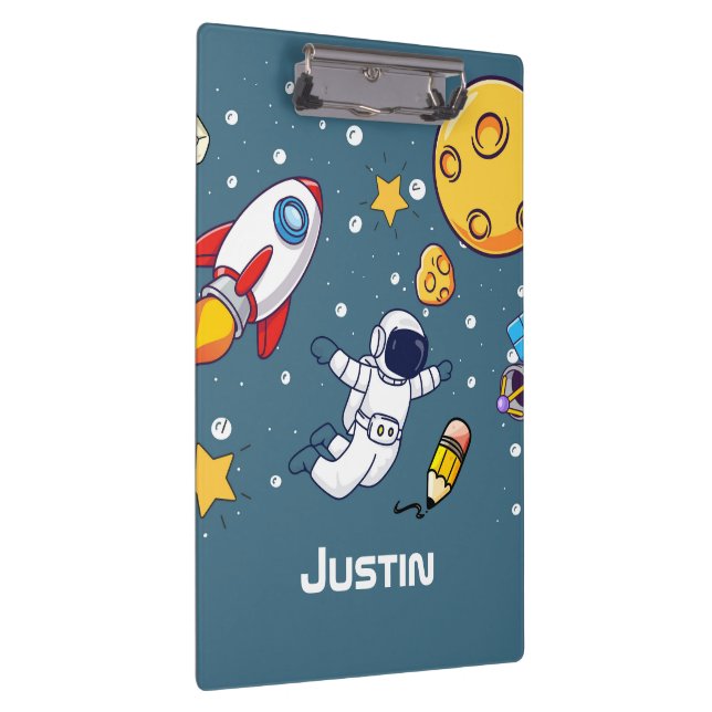 Carpeta De Pinza Personalized Astronaut Space School Supplies (Derecha)