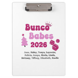Carpeta De Pinza Personalized Bunco Babe 