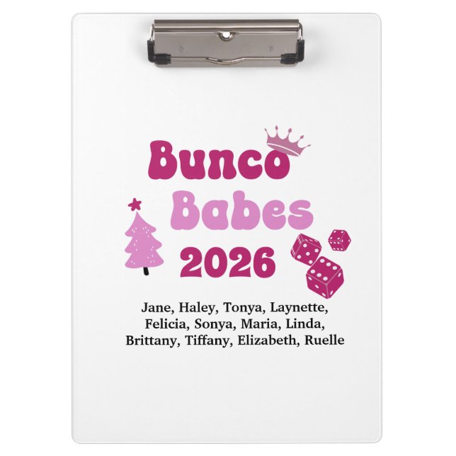 Carpeta De Pinza Personalized Bunco Babe  (Anverso)