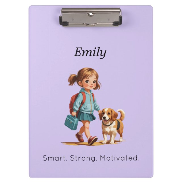 Carpeta De Pinza Personalized Clipboard – Back to School (Anverso)
