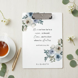 Carpeta De Pinza Personalized Easter Bible Verse Floral Christian
