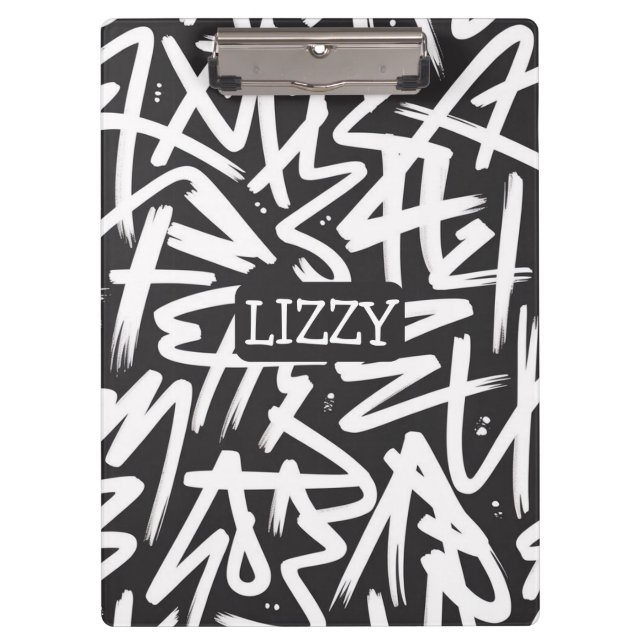 Carpeta De Pinza Personalized Graffiti Name Pattern — Custom Urban (Anverso)