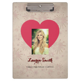 Carpeta De Pinza Personalized Photo Font Heart Clipboard 