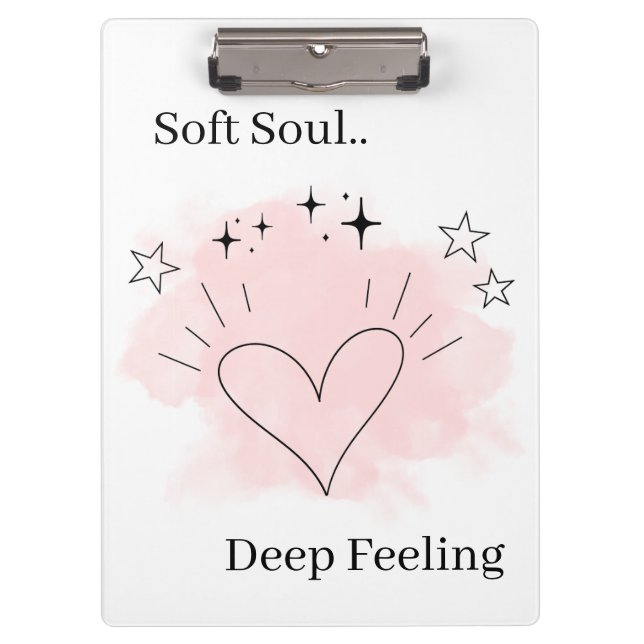 Carpeta De Pinza Personalized Watercolor Line Art Clipboard (Anverso)