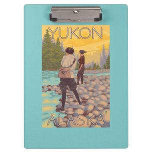 Carpeta De Pinza Pesca con mosca de las mujeres - el Yukón, Alaska