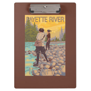 Carpeta De Pinza Pesca con mosca de las mujeres - río de Payette,