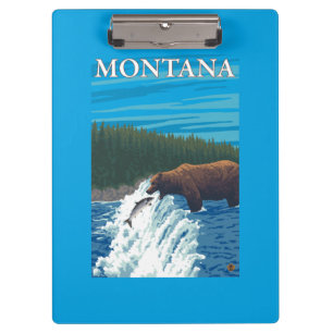 Carpeta De Pinza Pesca del oso en el río - Montana