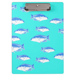 Carpeta De Pinza Pescado azul en turquesa