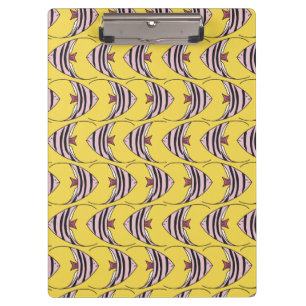 Carpeta De Pinza Pescado de ángel amarillo brillante