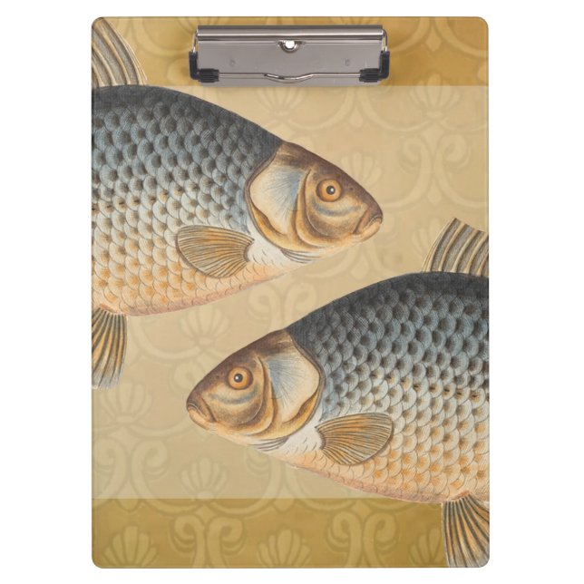Carpeta De Pinza Pescado de carpa pescar pintura de agua dulce (Anverso)