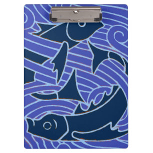 Carpeta De Pinza Pescado Negrita Natación Océano Pesca Azul