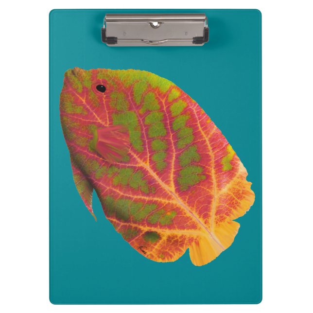Carpeta De Pinza Pescado tropical de hoja de ave 1 (Anverso)