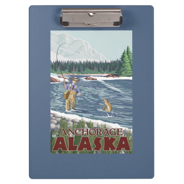 Carpeta De Pinza Pescador de la mosca - Anchorage, Alaska (Anverso)