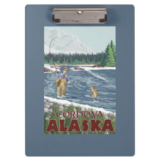 Carpeta De Pinza Pescador de la mosca - Cordova, Alaska