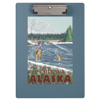 Carpeta De Pinza Pescador de la mosca - Cordova, Alaska