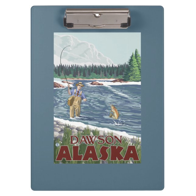 Carpeta De Pinza Pescador de la mosca - Dawson, Alaska (Anverso)