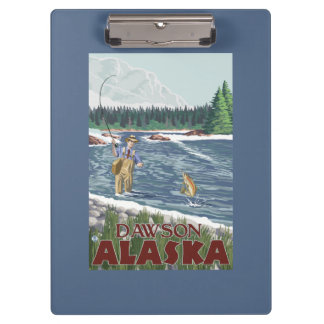 Carpeta De Pinza Pescador de la mosca - Dawson, Alaska