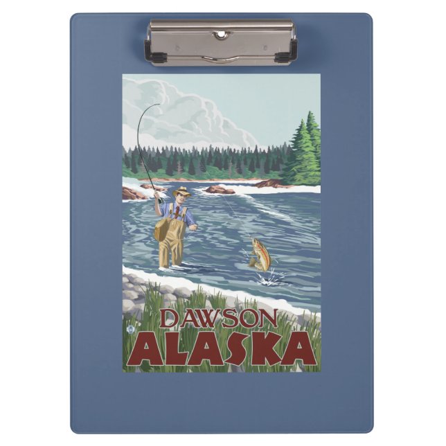 Carpeta De Pinza Pescador de la mosca - Dawson, Alaska (Anverso)