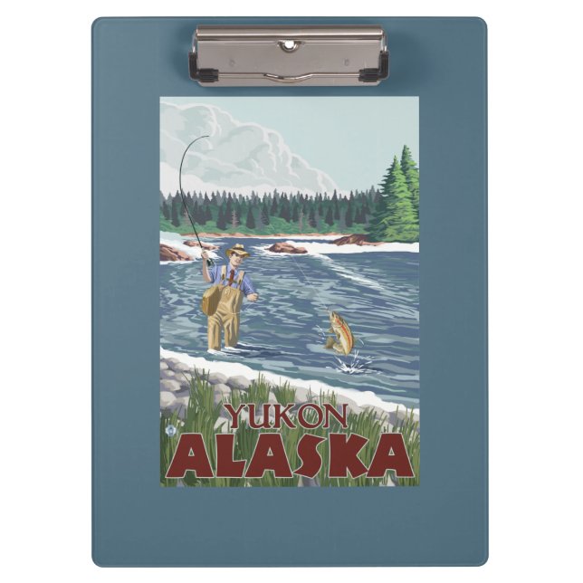 Carpeta De Pinza Pescador de la mosca - el Yukón, Alaska (Anverso)