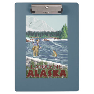 Carpeta De Pinza Pescador de la mosca - Latouche, Alaska
