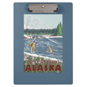 Carpeta De Pinza Pescador de la mosca - Petersburgo, Alaska