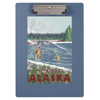 Carpeta De Pinza Pescador de la mosca - Seward, Alaska